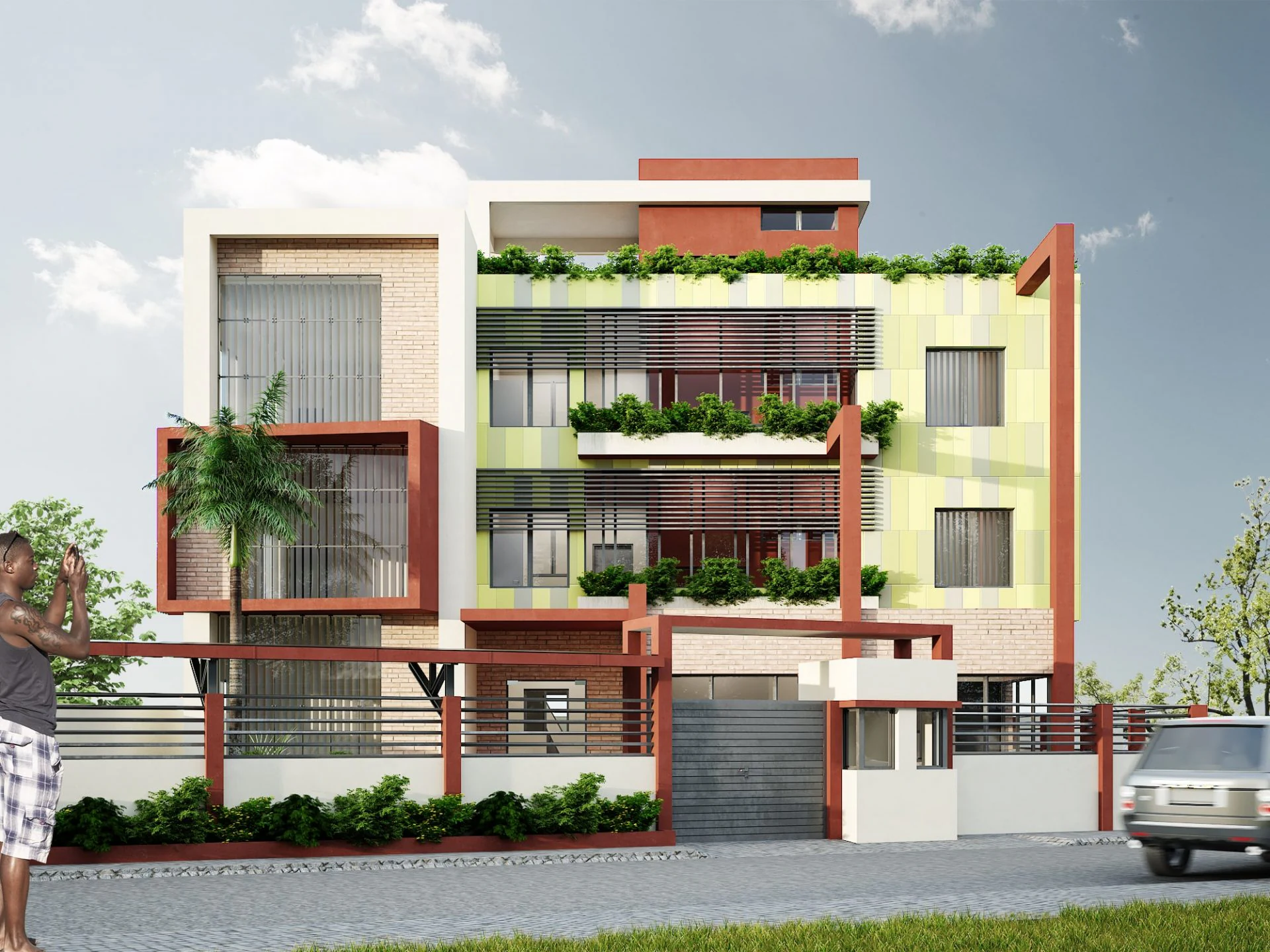 Immeuble R+2 Mutuelle des femmes — Bureaux à Ouagadougou, Burkina Faso | Dream Studio