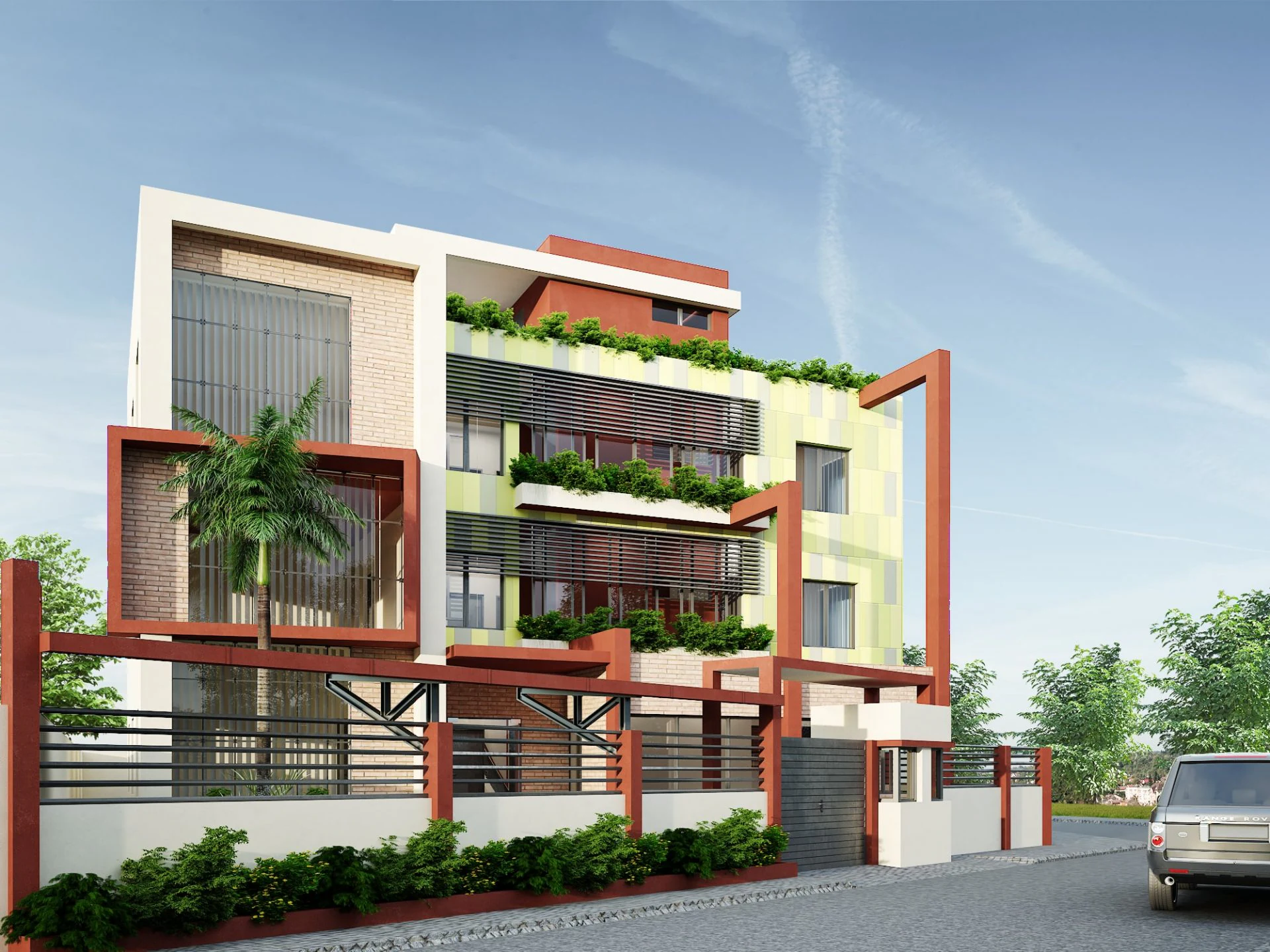 Immeuble R+2 Mutuelle des femmes — Bureaux à Ouagadougou, Burkina Faso | Dream Studio