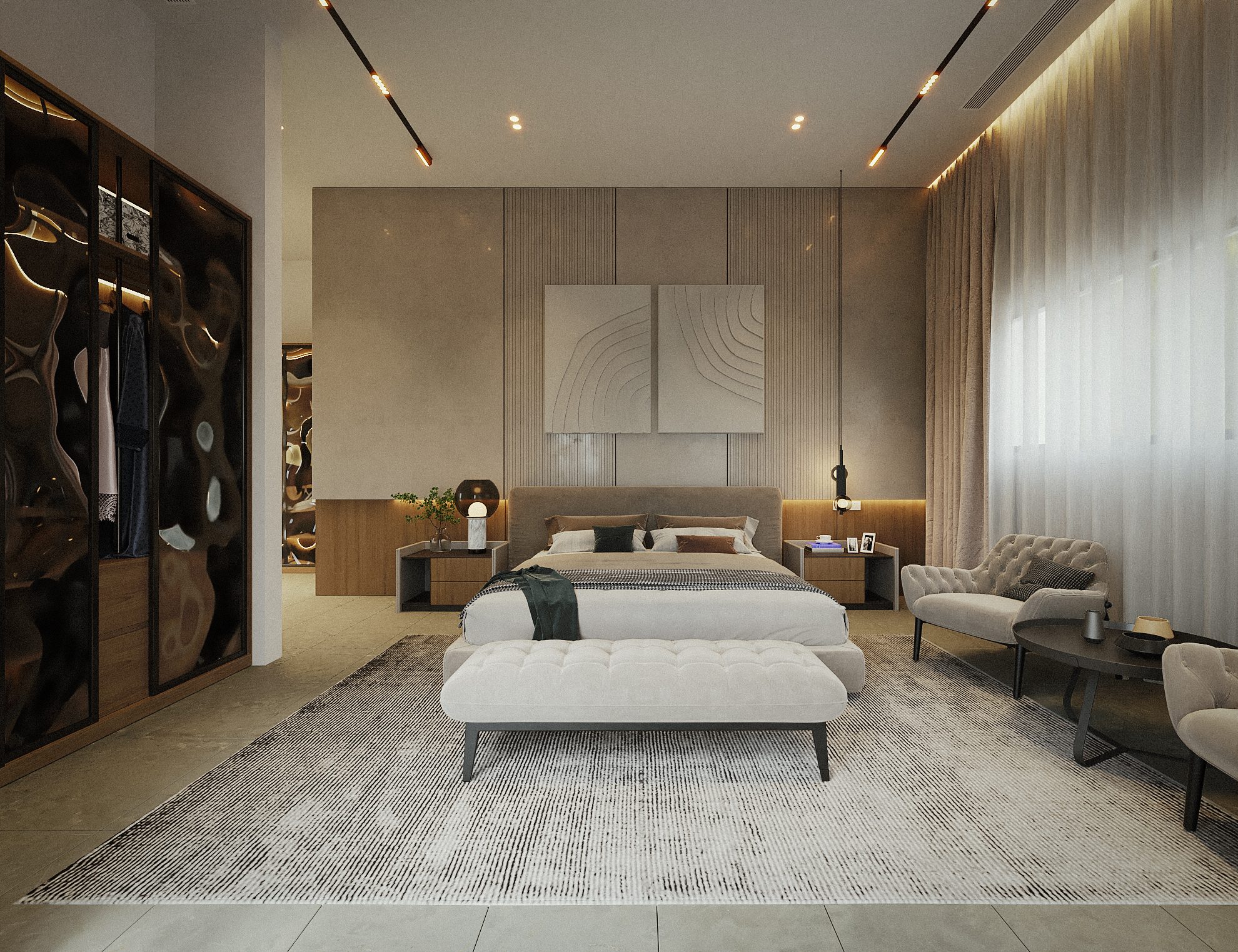 Complexe immobilier à Abidjan — suite avec chambre et dressing
