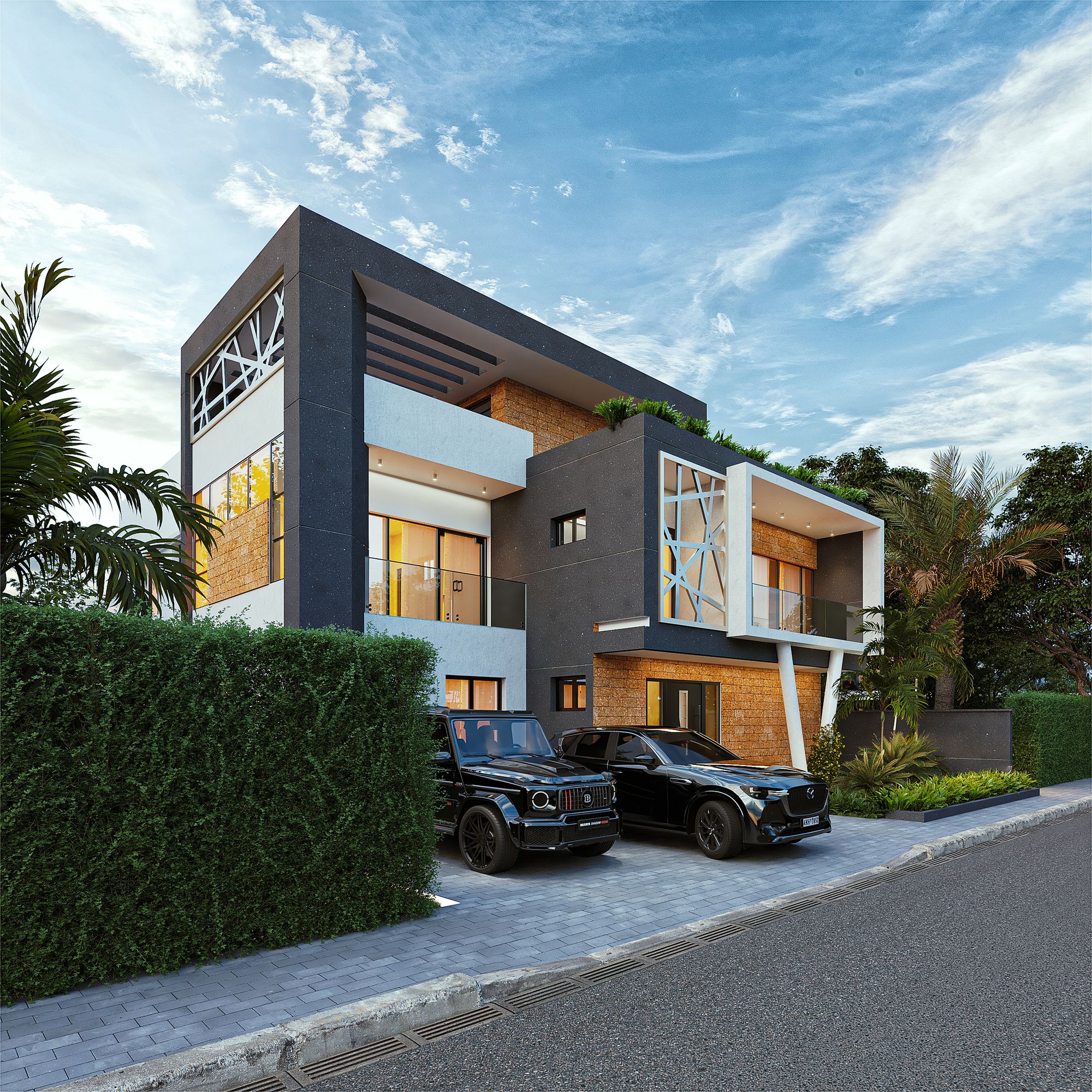 Triplex Cle — vue latérale de la façade