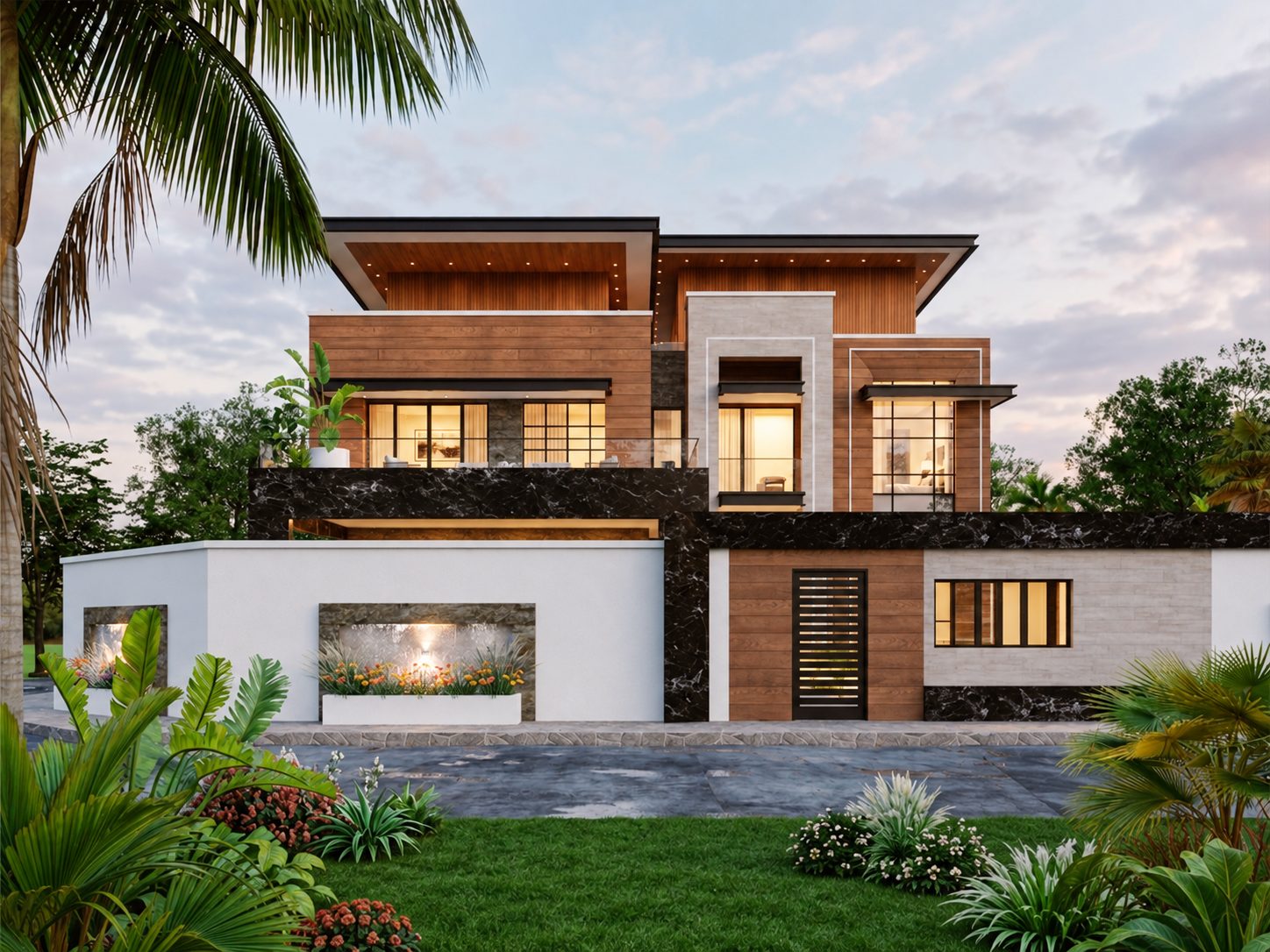 Triplex Za — vue extérieure de la façade avant